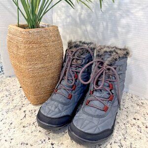 Columbia Minx Shorty III Boots Waterproof Fur Insulated Color Gray Size 10